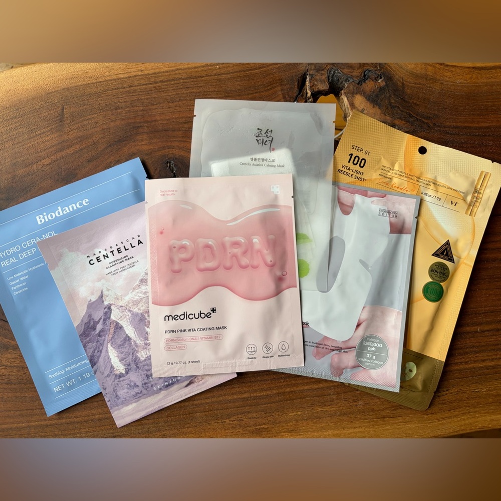 Korean Skin Care Mask Bundle - 6 Pieces